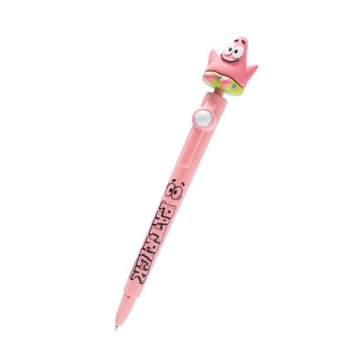 Spongebob Schwammkopf Patrick Kugelschreiber, Fidget Pen mit Figur zum Aufstecken, Stift Merch von Spongebob Schwammkopf