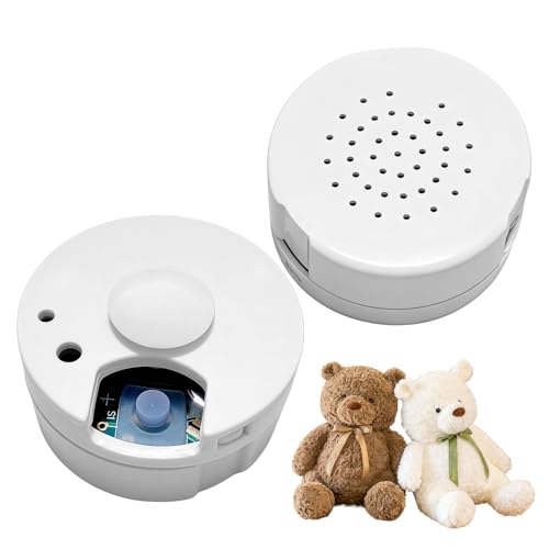 2 Stück Diktiergerät für Stofftiere für Kuscheltiere: 60 Sek Aufzeichnung für Stoffbärspielzeug, Aufnehmbares Soundmodul, Personalisierte Diktiergerät für Teddybär, Puppe, Plüschbär von Sporgo