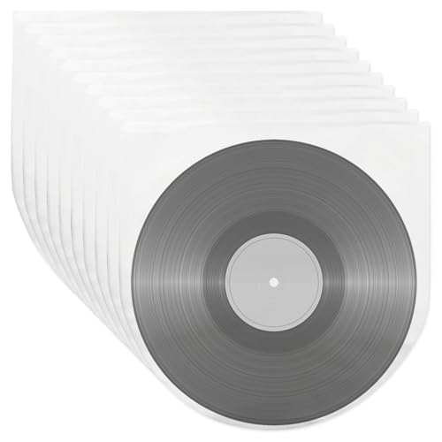 Sporgo 100 Stück Schallplatten Hüllen: LP Schallplatten 7" Antistatische Gefüttert Vinyl Innenhüllen Schutzhüllen Plattenhüllen Transparent CD Schallplatten Hüllen für Aufbewahrung von CDs von Sporgo