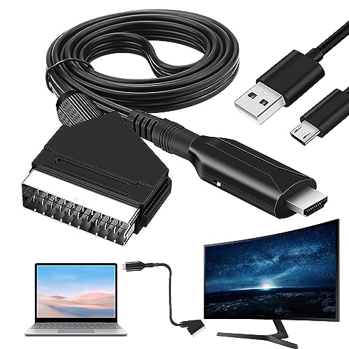 Sporgo SCART zu HDMI Kabel: Adapter SCART auf HDMI, All in One SCART zu HDMI Konverter, Video Audio Wandler SCART auf 1080p/720p HDMI mit HDMI Kabel für HDTV STB VHS Xbox PS3 Sky DVD Blu-ray usw Sporgo SCART zu HDMI Kabel: Adapter SCART auf HDMI, All in One SCART zu HDMI Konverter, Video Audio Wandler SCART auf 1080p/720p HDMI mit HDMI Kabel für HDTV STB VHS Xbox PS3 Sky DVD Blu-ray usw von Sporgo