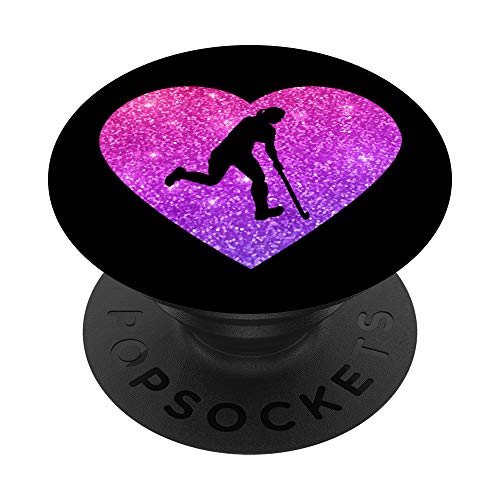 Feldhockey Herz Geschenk für Mädchen Jugendliche und Frau - PopSockets Ausziehbarer Sockel und Griff für Smartphones und Tablets von Sport Geschenk Für Mädchen und Frauen