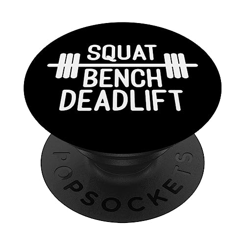 Squat Bench Deadlift Fitness Gewichtheber Hantel PopSockets mit austauschbarem PopGrip von Sport Krafttraining Langhantel Muskeln Gewichte