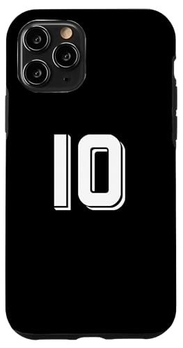 Hülle für iPhone 11 Pro Nummer #10 Weiße Sport-Retro-Nummer von Sportlegenden