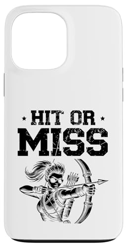Hit or Miss Bogenschießen Bogenschießen Sportliebhaber Hülle für iPhone 13 Pro Max Hit or Miss Bogenschießen Bogenschießen Sportliebhaber Hülle für iPhone 13 Pro Max von Sports Athlete Sayings For Archer Archery Bow