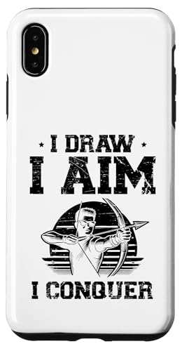 I Draw I Aim I Conquer Archer Bogen Pfeil Bogenschießen Sportliebhaber Hülle für iPhone XS Max I Draw I Aim I Conquer Archer Bogen Pfeil Bogenschießen Sportliebhaber Hülle für iPhone XS Max von Sports Athlete Sayings For Archer Archery Bow