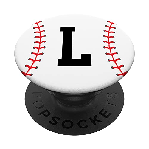 Buchstabe L Baseballspieler Initiale L PopSockets mit austauschbarem PopGrip von Sports Legendz