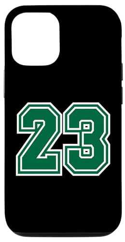 Hülle für iPhone 13 Pro Nummer #23 Green Varsity Favorite Number von Sports Legendz