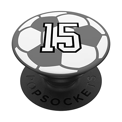 Nummer 15 Fußball Nummer 15 PopSockets mit austauschbarem PopGrip von Sports Legendz