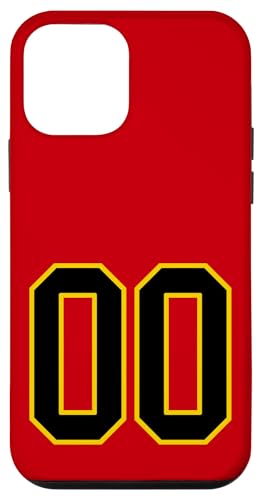 Nummer 0.0 cm schwarz und gelb College Sport Style Hülle für iPhone 12 mini von Sports Numbers Store