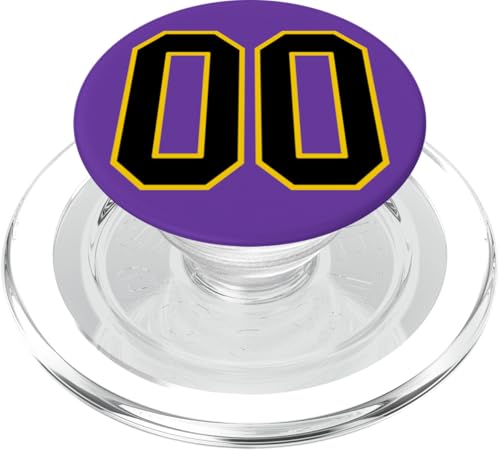 Nummer 0.0 cm schwarz und gelb College Sport Style PopSockets PopGrip für MagSafe Nummer 0.0 cm schwarz und gelb College Sport Style PopSockets PopGrip für MagSafe von Sports Numbers Store