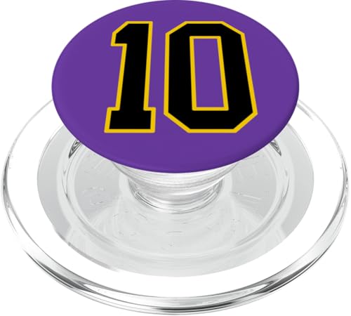 Nummer 10 im schwarz-gelben College-Sport-Stil PopSockets PopGrip für MagSafe Nummer 10 im schwarz-gelben College-Sport-Stil PopSockets PopGrip für MagSafe von Sports Numbers Store