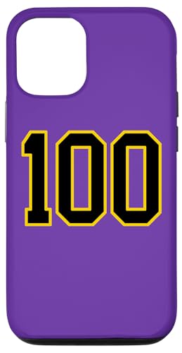Nummer 100 im schwarz-gelben College-Sport-Stil Hülle für iPhone 12/12 Pro Nummer 100 im schwarz-gelben College-Sport-Stil Hülle für iPhone 12/12 Pro von Sports Numbers Store