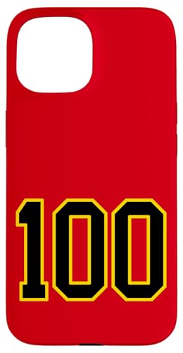 Nummer 100 im schwarz-gelben College-Sport-Stil Hülle für iPhone 15 Nummer 100 im schwarz-gelben College-Sport-Stil Hülle für iPhone 15 von Sports Numbers Store
