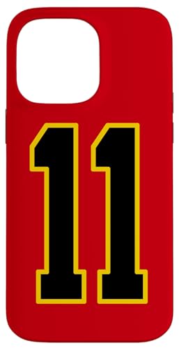 Nummer 11 im schwarz-gelben College-Sport-Stil Hülle für iPhone 14 Pro Max Nummer 11 im schwarz-gelben College-Sport-Stil Hülle für iPhone 14 Pro Max von Sports Numbers Store