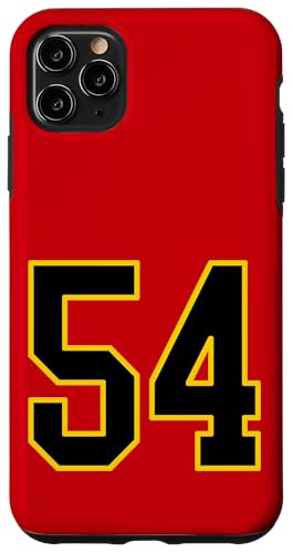 Nummer 137.2 cm schwarz-gelbem College-Sport-Stil Hülle für iPhone 11 Pro Max von Sports Numbers Store