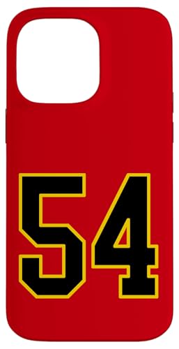 Nummer 137.2 cm schwarz-gelbem College-Sport-Stil Hülle für iPhone 14 Pro Max von Sports Numbers Store