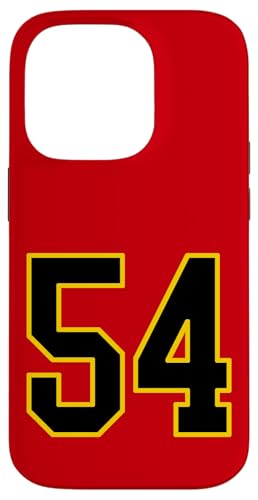 Nummer 137.2 cm schwarz-gelbem College-Sport-Stil Hülle für iPhone 14 Pro von Sports Numbers Store