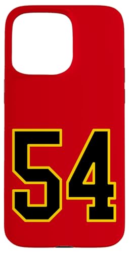 Nummer 137.2 cm schwarz-gelbem College-Sport-Stil Hülle für iPhone 15 Pro Max von Sports Numbers Store