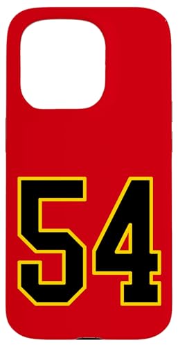 Nummer 137.2 cm schwarz-gelbem College-Sport-Stil Hülle für iPhone 15 Pro von Sports Numbers Store