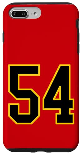 Nummer 137.2 cm schwarz-gelbem College-Sport-Stil Hülle für iPhone 7 Plus/8 Plus von Sports Numbers Store