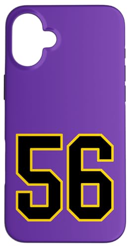 Nummer 142.2 cm schwarz und gelb College Sports Style Hülle für iPhone 16 Plus Nummer 142.2 cm schwarz und gelb College Sports Style Hülle für iPhone 16 Plus von Sports Numbers Store