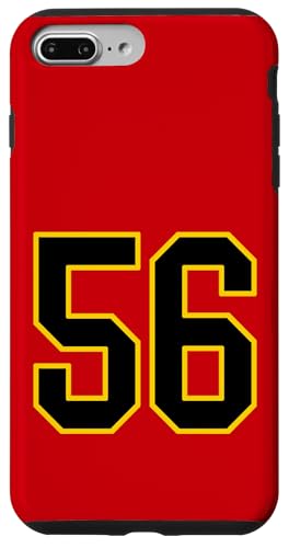 Nummer 142.2 cm schwarz und gelb College Sports Style Hülle für iPhone 7 Plus/8 Plus von Sports Numbers Store