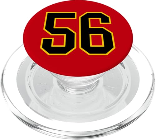 Nummer 142.2 cm schwarz und gelb College Sports Style PopSockets PopGrip für MagSafe von Sports Numbers Store