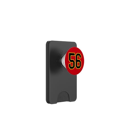 Nummer 142.2 cm schwarz und gelb College Sports Style PopSockets PopWallet für MagSafe von Sports Numbers Store