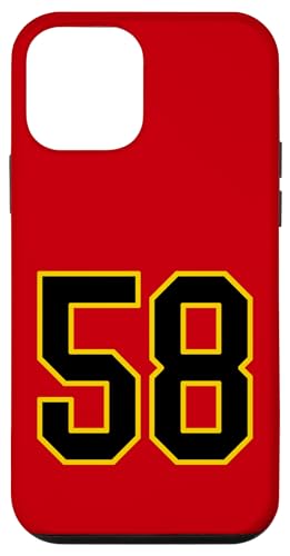 Nummer 147.3 cm schwarz-gelbem College-Sport-Stil Hülle für iPhone 12 mini von Sports Numbers Store