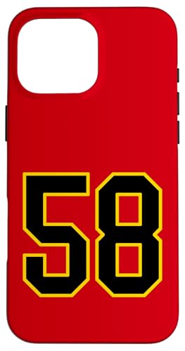 Nummer 147.3 cm schwarz-gelbem College-Sport-Stil Hülle für iPhone 16 Pro Max von Sports Numbers Store