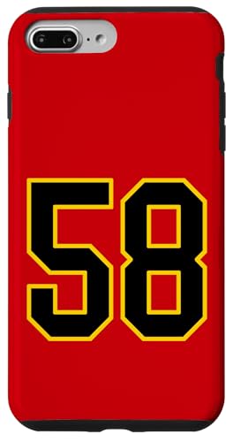 Nummer 147.3 cm schwarz-gelbem College-Sport-Stil Hülle für iPhone 7 Plus/8 Plus von Sports Numbers Store