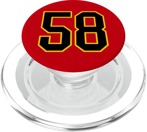 Nummer 147.3 cm schwarz-gelbem College-Sport-Stil PopSockets PopGrip für MagSafe von Sports Numbers Store
