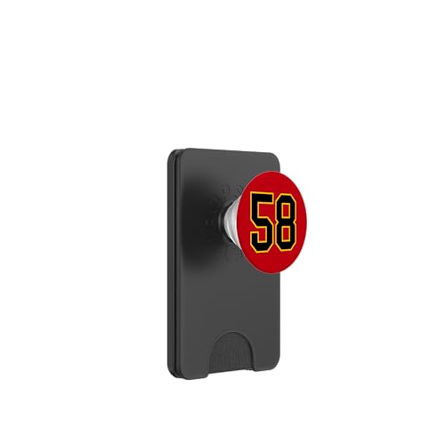 Nummer 147.3 cm schwarz-gelbem College-Sport-Stil PopSockets PopWallet für MagSafe von Sports Numbers Store