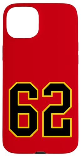 Nummer 157.5 cm schwarz und gelb College Sports Style Hülle für iPhone 15 Plus von Sports Numbers Store