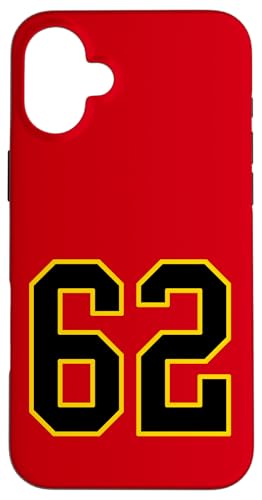 Nummer 157.5 cm schwarz und gelb College Sports Style Hülle für iPhone 16 Plus von Sports Numbers Store
