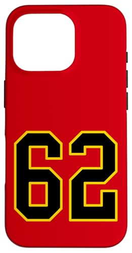 Nummer 157.5 cm schwarz und gelb College Sports Style Hülle für iPhone 16 Pro von Sports Numbers Store
