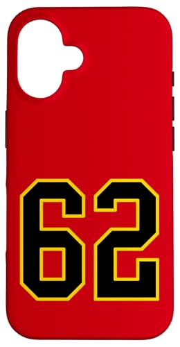 Nummer 157.5 cm schwarz und gelb College Sports Style Hülle für iPhone 16 von Sports Numbers Store