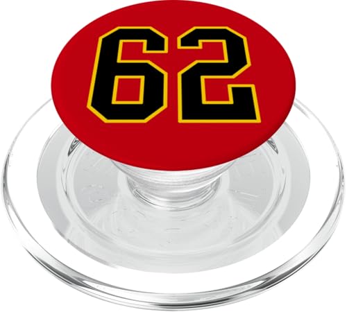 Nummer 157.5 cm schwarz und gelb College Sports Style PopSockets PopGrip für MagSafe von Sports Numbers Store