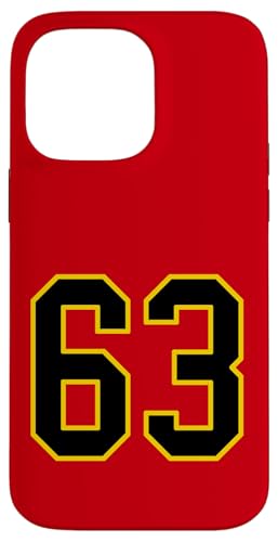 Nummer 160.0 cm schwarz und gelb College Sports Style Hülle für iPhone 14 Pro Max von Sports Numbers Store
