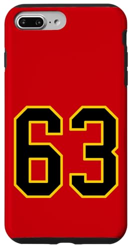 Nummer 160.0 cm schwarz und gelb College Sports Style Hülle für iPhone 7 Plus/8 Plus von Sports Numbers Store