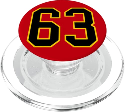 Nummer 160.0 cm schwarz und gelb College Sports Style PopSockets PopGrip für MagSafe von Sports Numbers Store