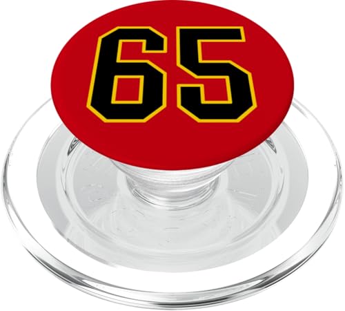 Nummer 165.1 cm schwarz und gelb College Sports Style PopSockets PopGrip für MagSafe von Sports Numbers Store