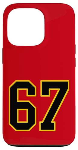 Nummer 170.2 cm schwarz-gelbem College-Sport-Stil Hülle für iPhone 13 Pro von Sports Numbers Store