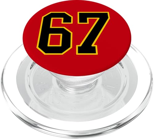 Nummer 170.2 cm schwarz-gelbem College-Sport-Stil PopSockets PopGrip für MagSafe von Sports Numbers Store