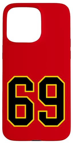 Nummer 175.3 cm schwarz-gelbem College-Sport-Stil Hülle für iPhone 15 Pro Max von Sports Numbers Store