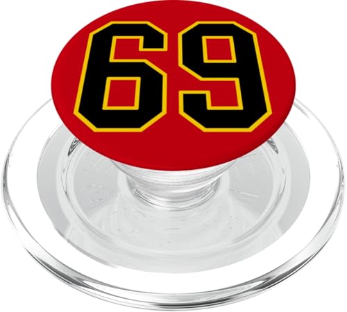 Nummer 175.3 cm schwarz-gelbem College-Sport-Stil PopSockets PopGrip für MagSafe von Sports Numbers Store