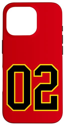 Nummer 2 im schwarz-gelben College-Sport-Stil Hülle für iPhone 16 Pro Nummer 2 im schwarz-gelben College-Sport-Stil Hülle für iPhone 16 Pro von Sports Numbers Store