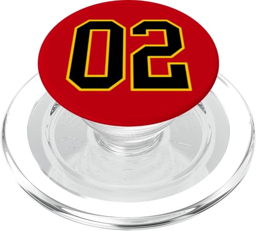 Nummer 2 im schwarz-gelben College-Sport-Stil PopSockets PopGrip für MagSafe Nummer 2 im schwarz-gelben College-Sport-Stil PopSockets PopGrip für MagSafe von Sports Numbers Store