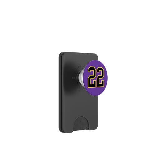 Nummer 22 im schwarz-gelben College-Sport-Stil PopSockets PopWallet für MagSafe Nummer 22 im schwarz-gelben College-Sport-Stil PopSockets PopWallet für MagSafe von Sports Numbers Store
