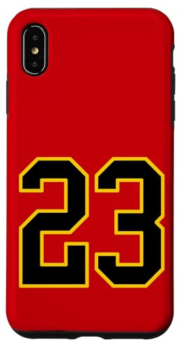 Nummer 23 College Sports Style in Schwarz und Gelb Hülle für iPhone XS Max von Sports Numbers Store